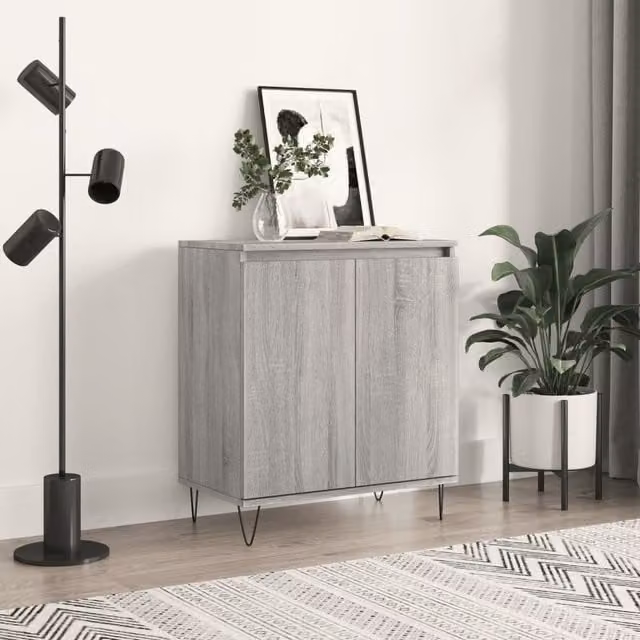 Berkfield Home Grey Sonoma Sideboard in Engineered Wood, W: 60 cm, D: 35 cm, H: 70 cm – 1