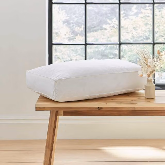 Murmur White Microfibre and Cotton Rectangular Side Sleeper Pillow for Adults