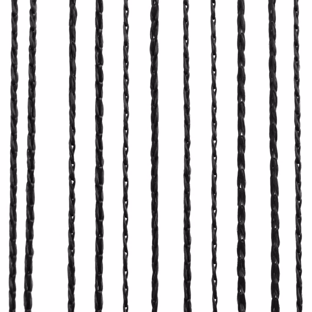 Berkfield Home Black Striped String Curtains, 2 Pack, W: 100 cm, H: 250 cm – 4