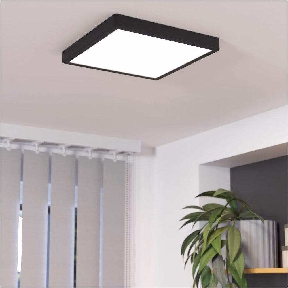 Loops 2 Pack Black Square LED Ceiling Light with Bulbs Included – 2