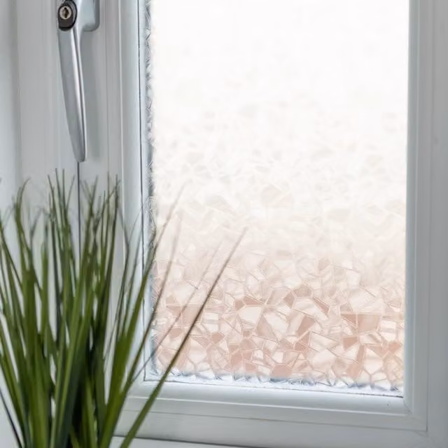 dc fix Splinter Static Cling Privacy Window Vinyl Wrap in White