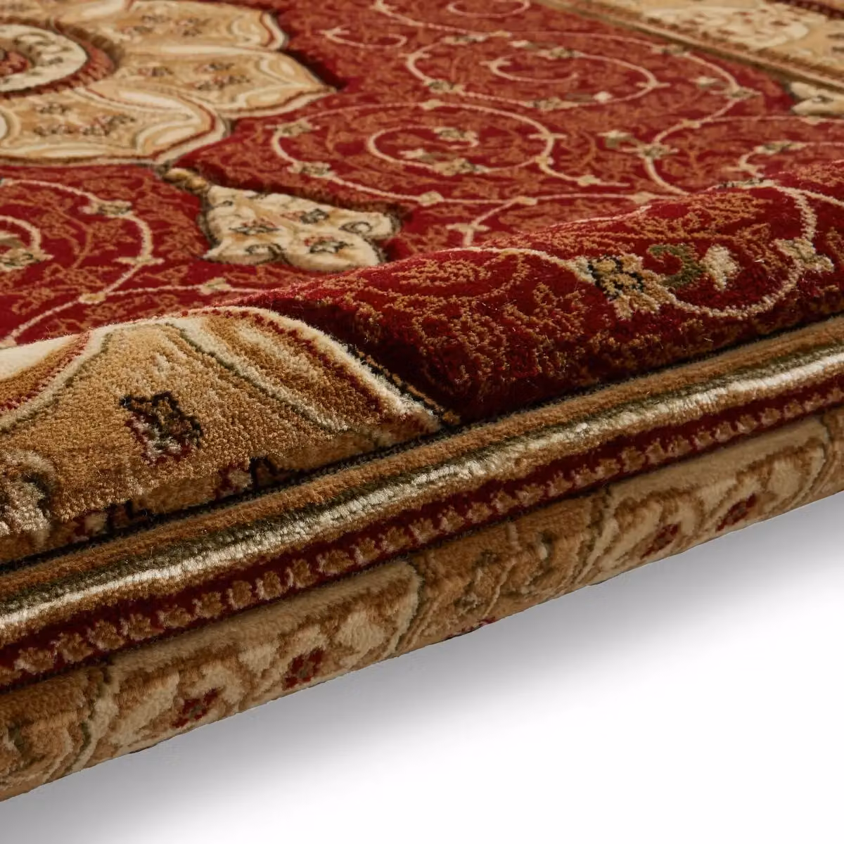 The Rug Shop UK Traditional Red Floral Stain-Resistant Easy Care Area Rug, W: 280 cm, D: 380 cm – 5