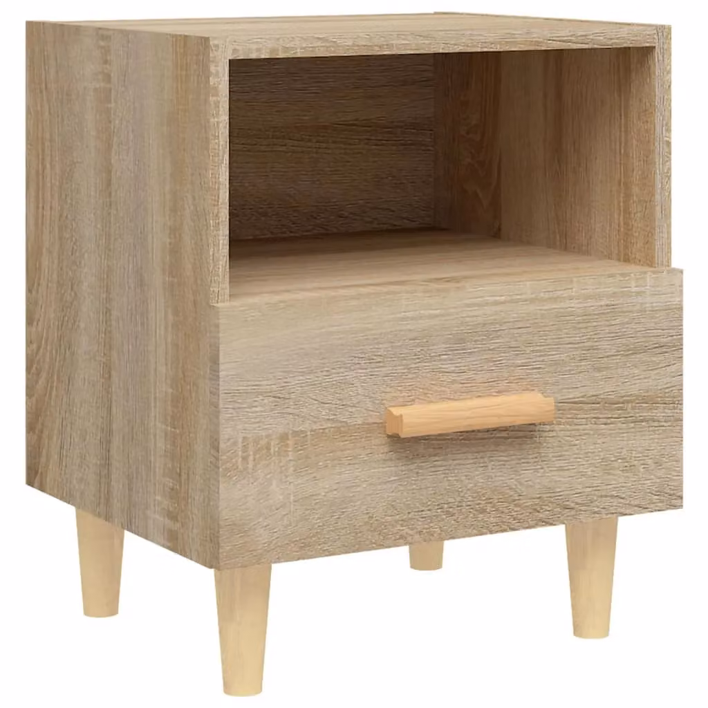 Berkfield Home Sonoma Oak Bedside Cabinet in Brown, W/D/H: 40 x 35 x 47 cm – 2