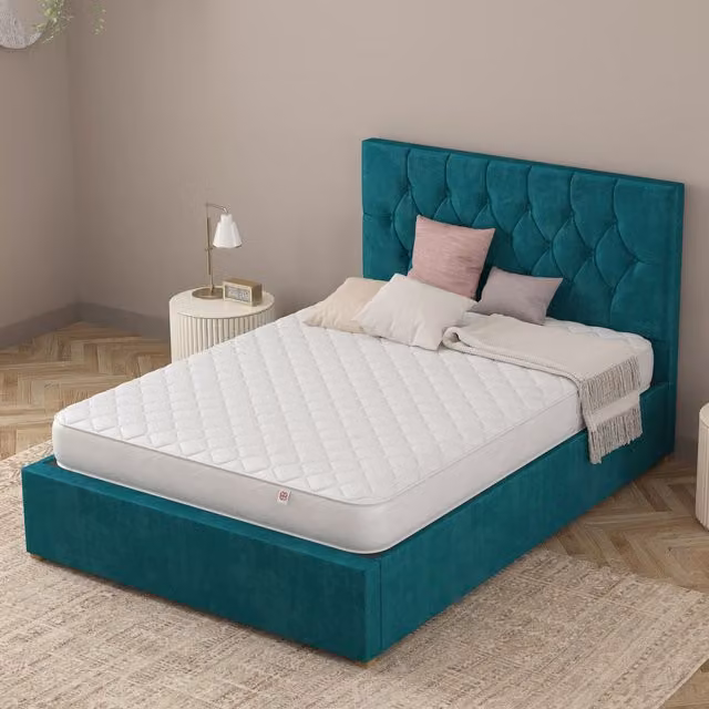 Catherine Lansfield Cloud Embrace Spring Foam Hybrid Mattress in White, W/D: 90 x 190 cm