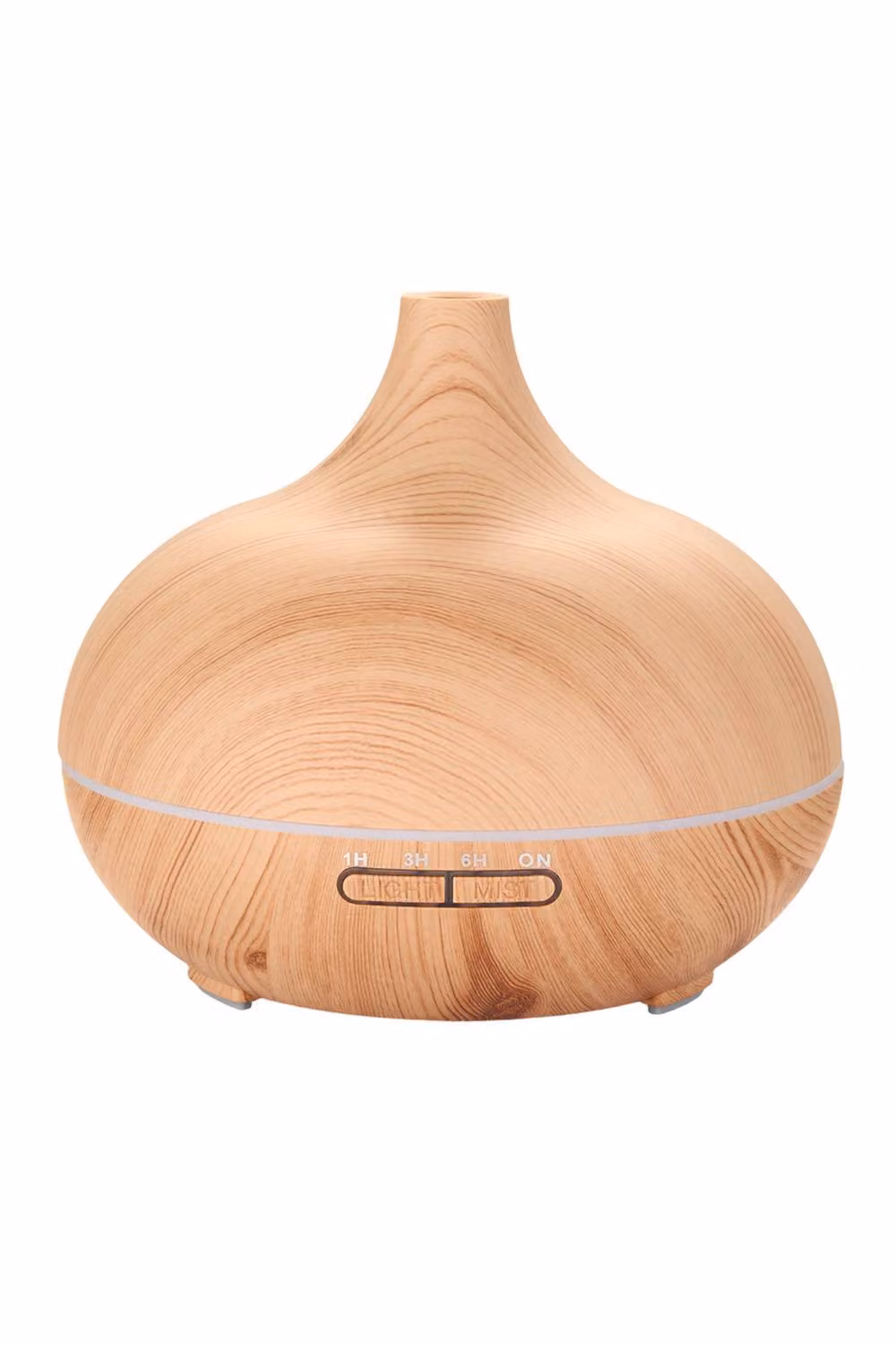 Living and Home Wood Grain Ultrasonic Essential Oil Diffuser in Brown and Beige with Remote Control and Light – 2