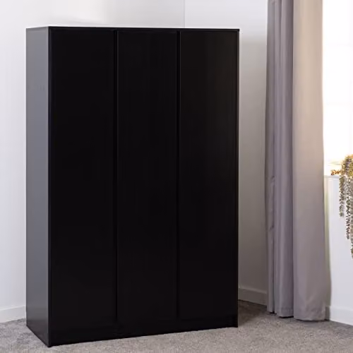 Seconique Malvern 3 Door Wardrobe in Black – 4