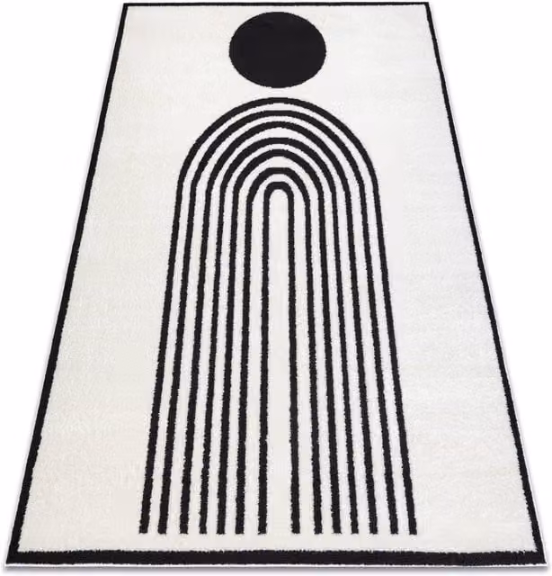 RugsX Mode Geometric Scandinavian Rug in Yellow, W/D: 120 x 170 cm