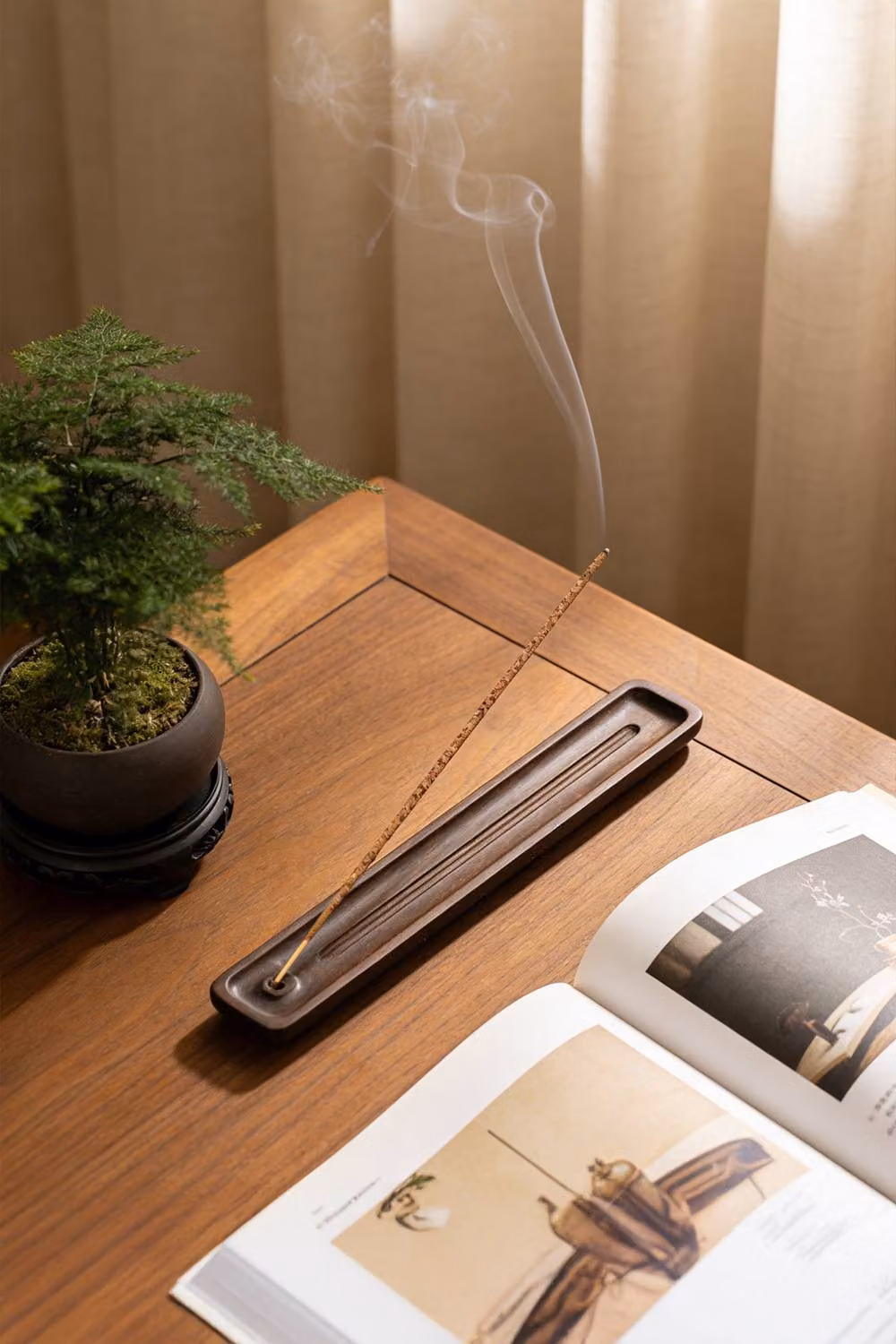 Living and Home Rose Scented Incense Sticks Set in Natural – 2