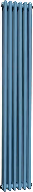 Lux Heat Vertical Coloured Column Radiator in Blue, H 180 cm x W 29 cm