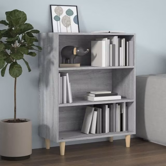Berkfield Home Grey Sonoma Sideboard in Engineered Wood W/D/H: 69.5 x 32.5 x 90 cm