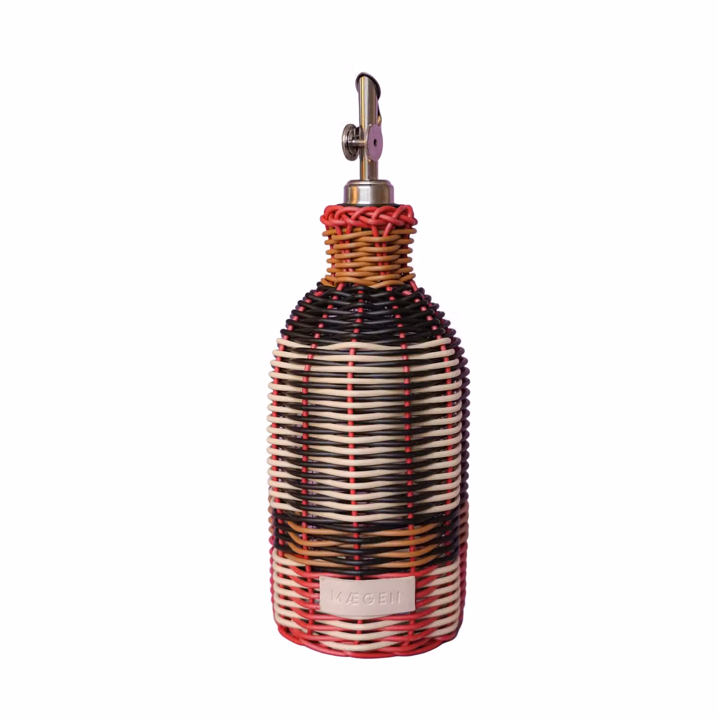 MÆGEN Glass Oil Pourer Jug in Black, Beige and Multicolour, 0.7 l