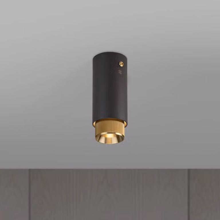 Buster + Punch Exhaust Surface Spotlight in Grey Metal with Replaceable GU10 Bulb