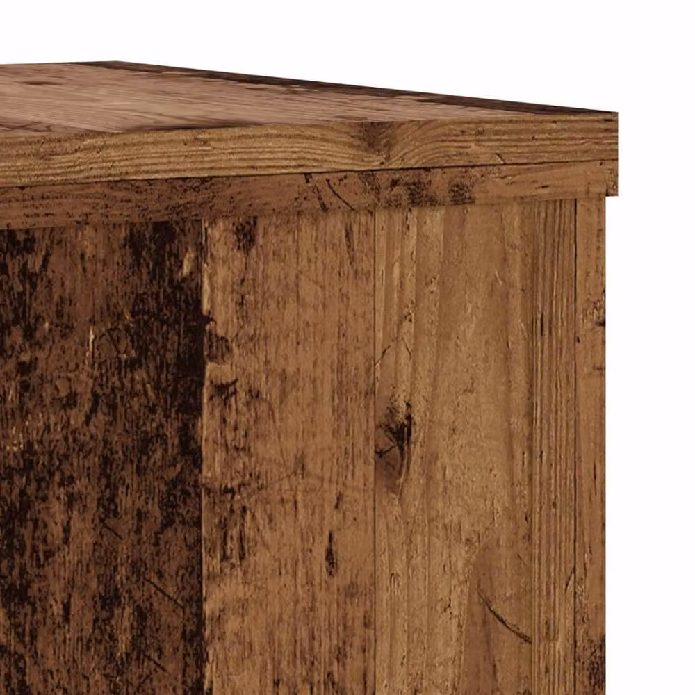 Berkfield Home Set of 2 Rustic Brown Engineered Wood Plant Stands, W/D/H: 20 x 20 x 30 cm – 5