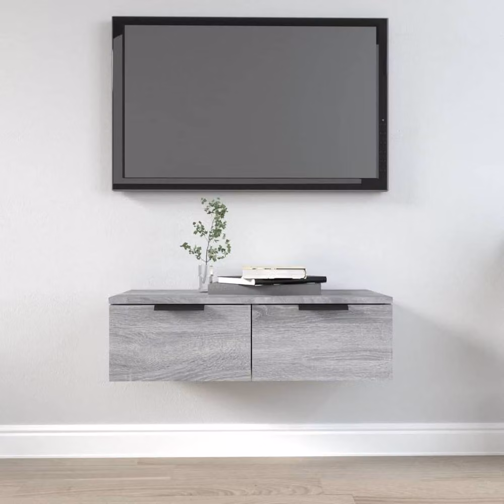 Berkfield Home Grey Sonoma Wall Cabinet in Engineered Wood W/D/H: 68 x 30 x 20 cm – 2