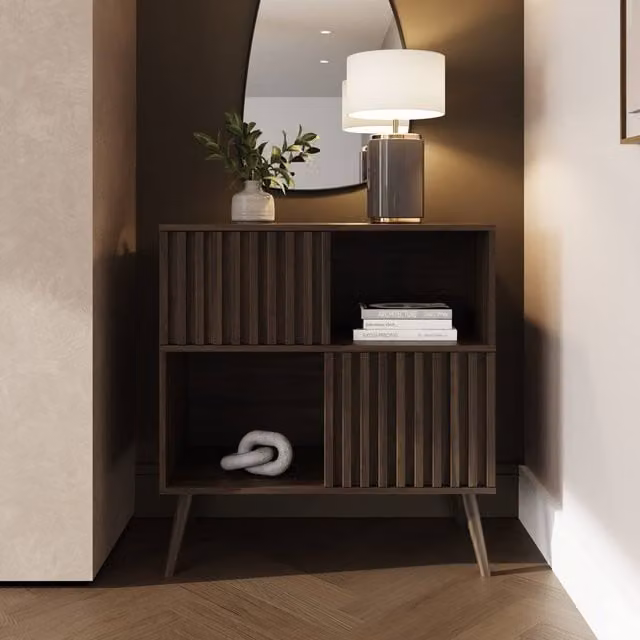 GFW Rowan Compact Sideboard in Walnut Brown