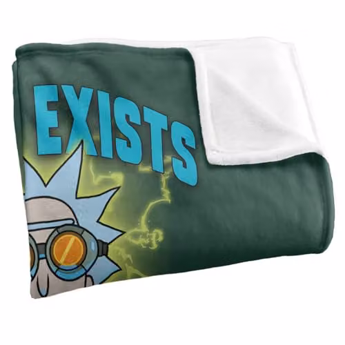 LOGOVISION Rick and Morty If God Exists Super Soft Fleece Throw Blanket, Multicolour, W: 91.44 cm x D: 91.44 cm x H: 147 cm – 2