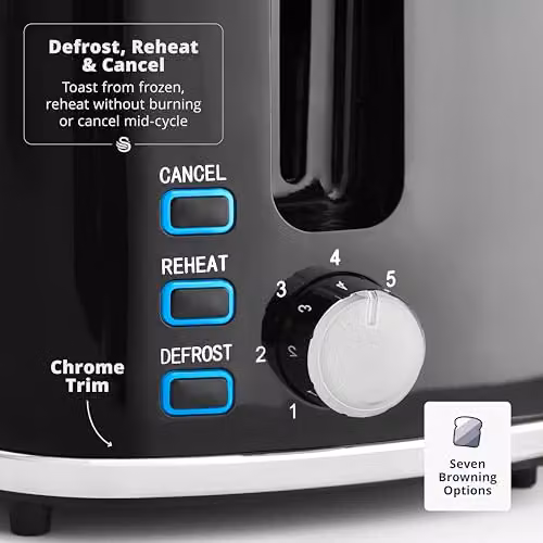 Swan Windsor 2 Slice Toaster, 900W, Black – 3