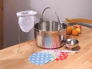 Dexam Swift Stainless Steel Jam and Preserving Pan in Silver with Bucket Style and Helper Handles
