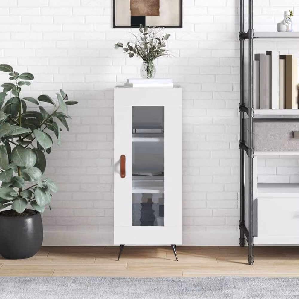 Berkfield Home High Gloss White Modern Sideboard W/D/H: 34.5 x 34 x 90 cm – 2