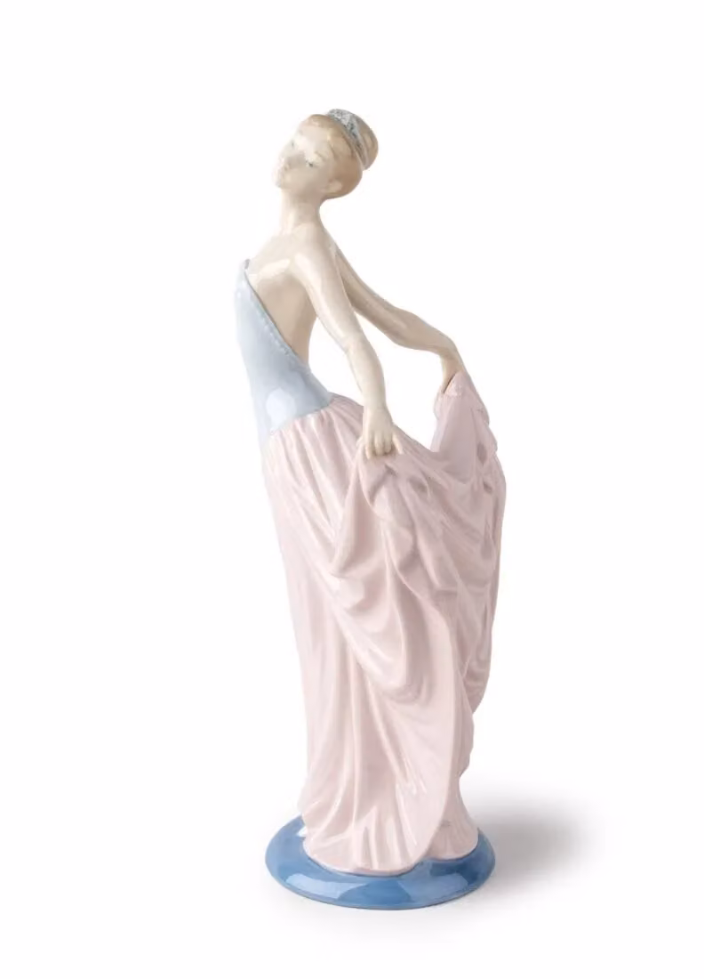 Lladró Pink Porcelain Dancer Woman Figurine