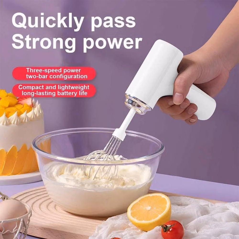 PAWNORA Rechargeable Handheld Electric Whisk Hand Mixer, White – 2