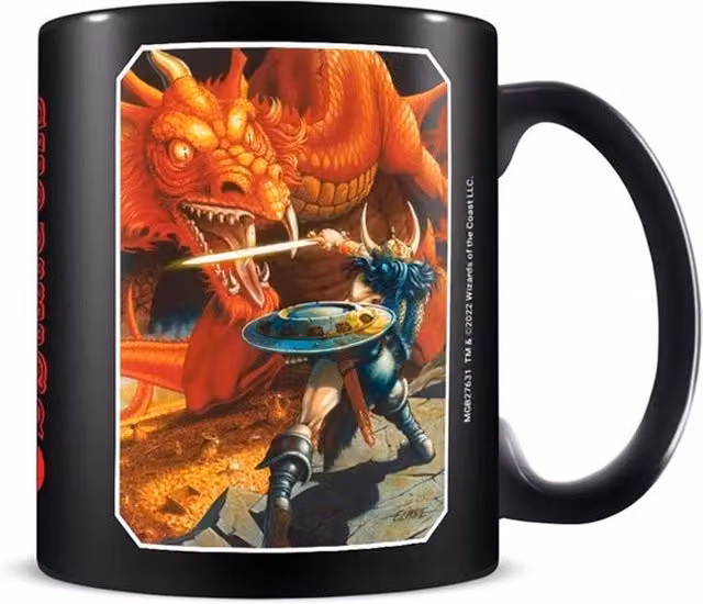 Dungeons & Dragons Red Dragon Ceramic Mug in Black, 325 ml
