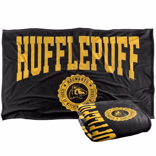 Warner Bros. Harry Potter Hufflepuff Seal Super Soft Fleece Throw Blanket, Multicolour – 1