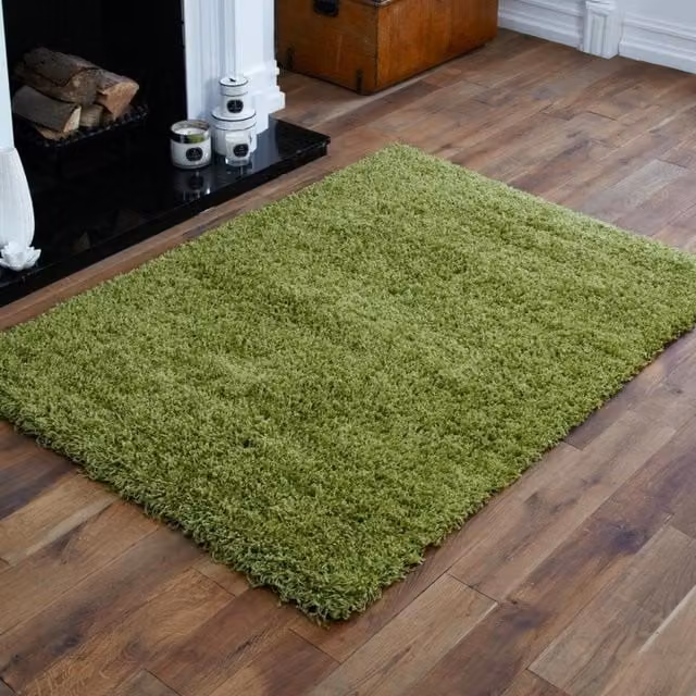 The Modern Rugs Everest Soft Fluffy Shaggy Rug in Lime Green, W: 60 cm, L: 120 cm