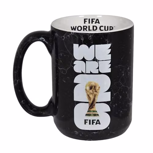 Hy-Pro Black Marble Ceramic Mug, 15oz