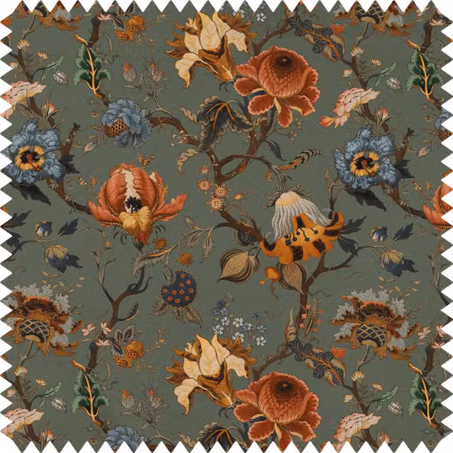 House of Hackney Artemis Recycled Performance Fabric in Moss Green