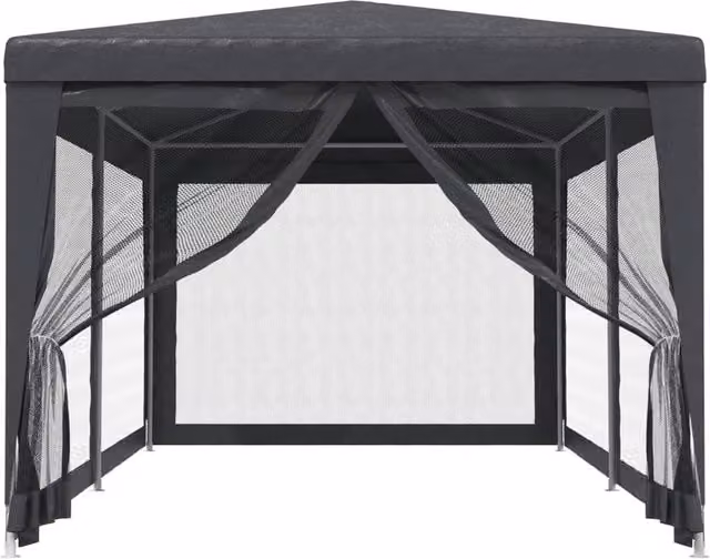 Berkfield Home Party Tent with 6 Mesh Sidewalls, Anthracite, W 6 m x D 3 m – 1