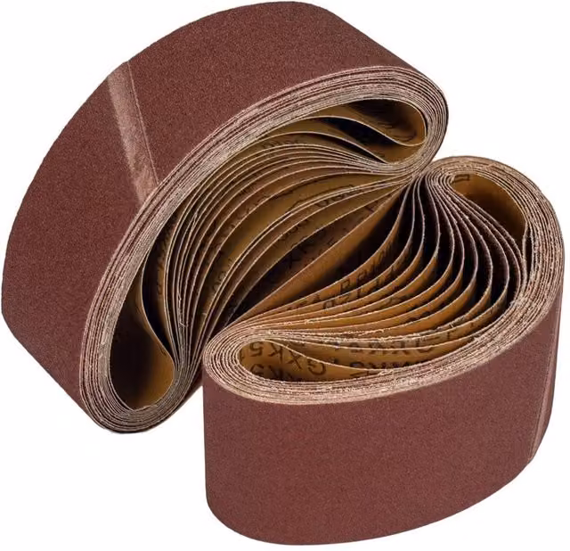 VOGREX 26-Piece Sanding Belt Set for Wood, Paint and Metal, Brown, 75 x 533 mm
