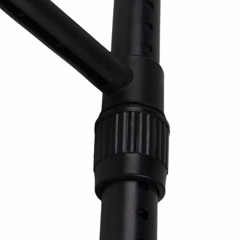 FORGEVIO Black Matt Telescopic Ceiling Coat Stand Garment Rack with Continuous Linear Rail