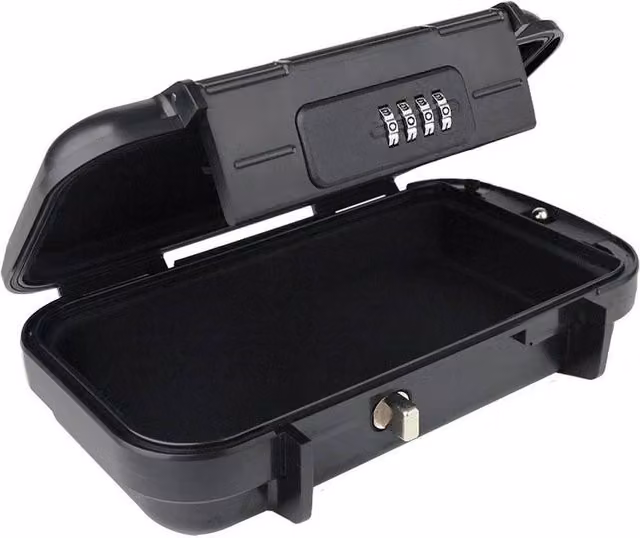 SPETLEK Portable Travel Security Safe Box with Code Lock, Black – 1