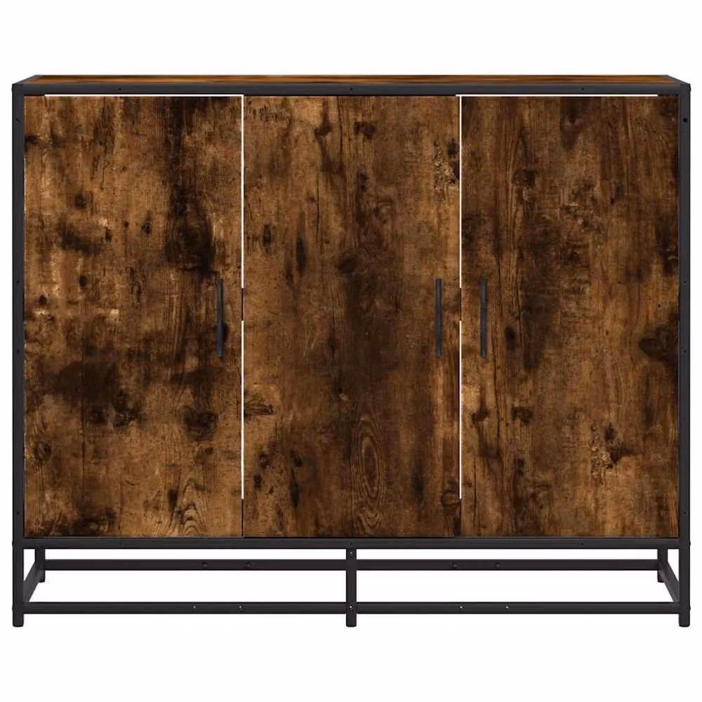 Berkfield Home Smoked Oak Sideboard in Brown, W/D/H: 94 x 35 x 76 cm – 3