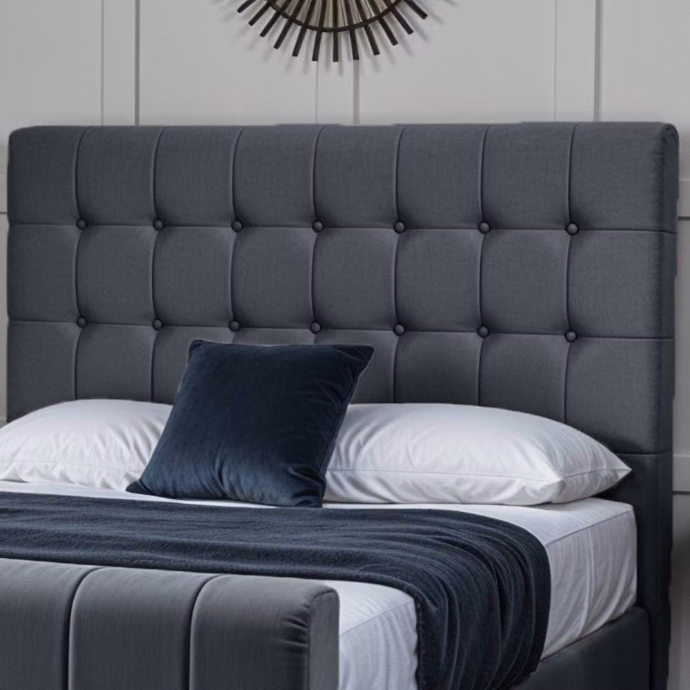 UK Bed Furniture Orlando Gas Lift Storage Upholstered Bed in Grey, W/D/H: 180 x 200 cm – 2