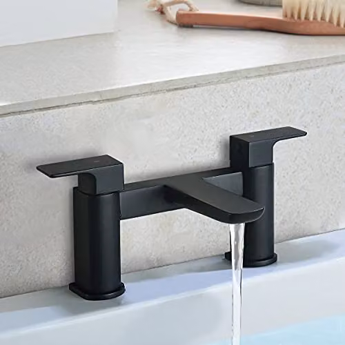 Nes Home Keninton Two-Handle Bath Filler Tap in Matt Black