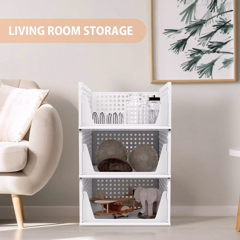 PAWNORA 4 Pack Wardrobe Storage Organisers in White – 3