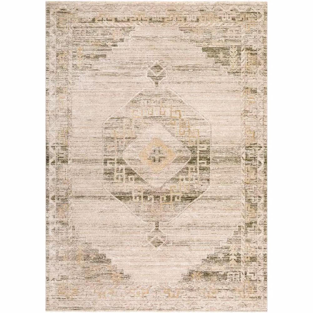 Livabliss Fifth Avenue Vintage Traditional Fringe Living Room Rug in Grey, Brown and Green, W: 200 cm, D: 275 cm – 2