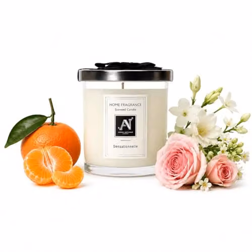 Aroma Naturals Minimalist Luxe Sensationnelle Scented Candle in White