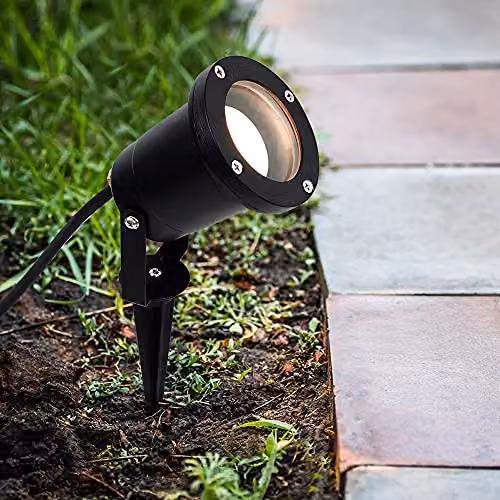 MiniSun Modern 3 in 1 IP65 Rated Outdoor Light in Black with LED Dusk to Dawn Sensor Bulb 4500K – 2