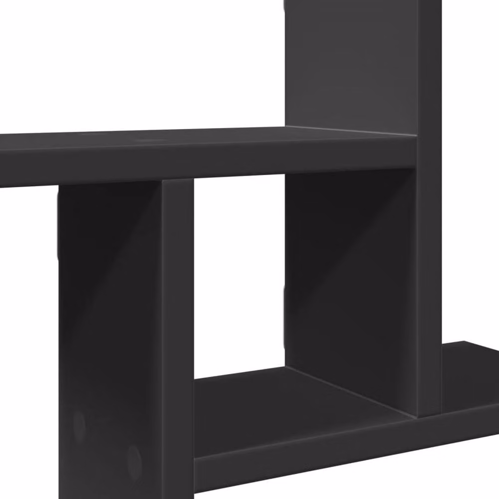 Berkfield Home Durable Wall Mounted Shelves, 2 Pack, Black, W/D/H: 50 x 12 x 50 cm – 4