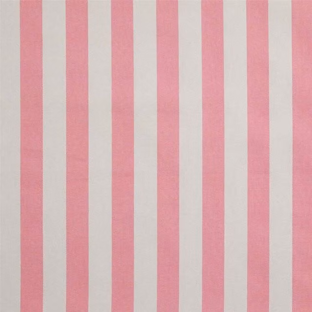 Homescapes Pink Pure Cotton Thick Stripe Fabric, Width: 150 cm