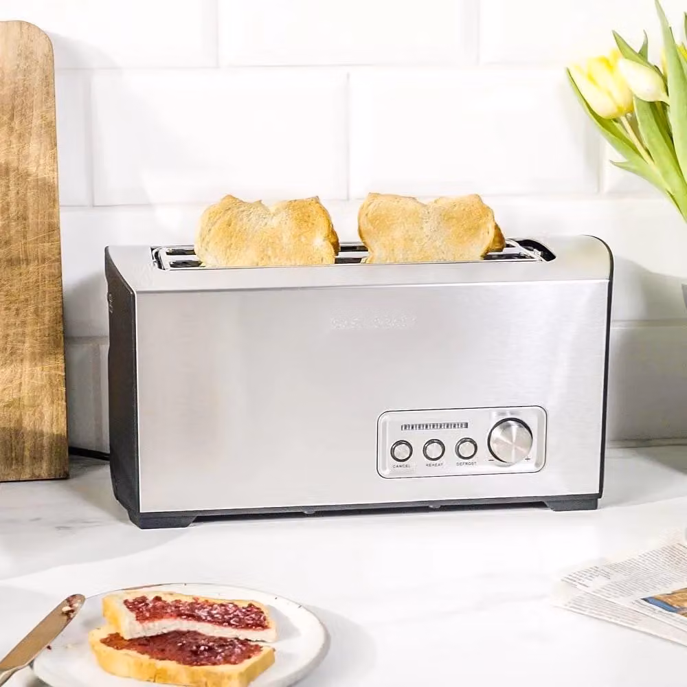 Hamilton Beach Design Pro 4 Slice Stainless Steel Toaster in Silver with Digital Display and Cable Storage – 2