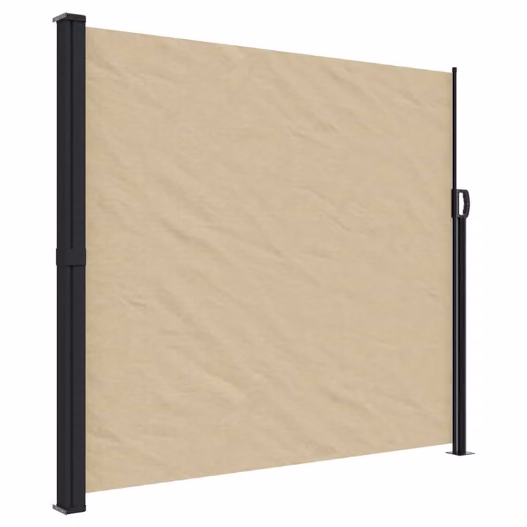 Berkfield Home Retractable Wall-Mounted Side Awning in Beige, W/H: 300 x 180 cm