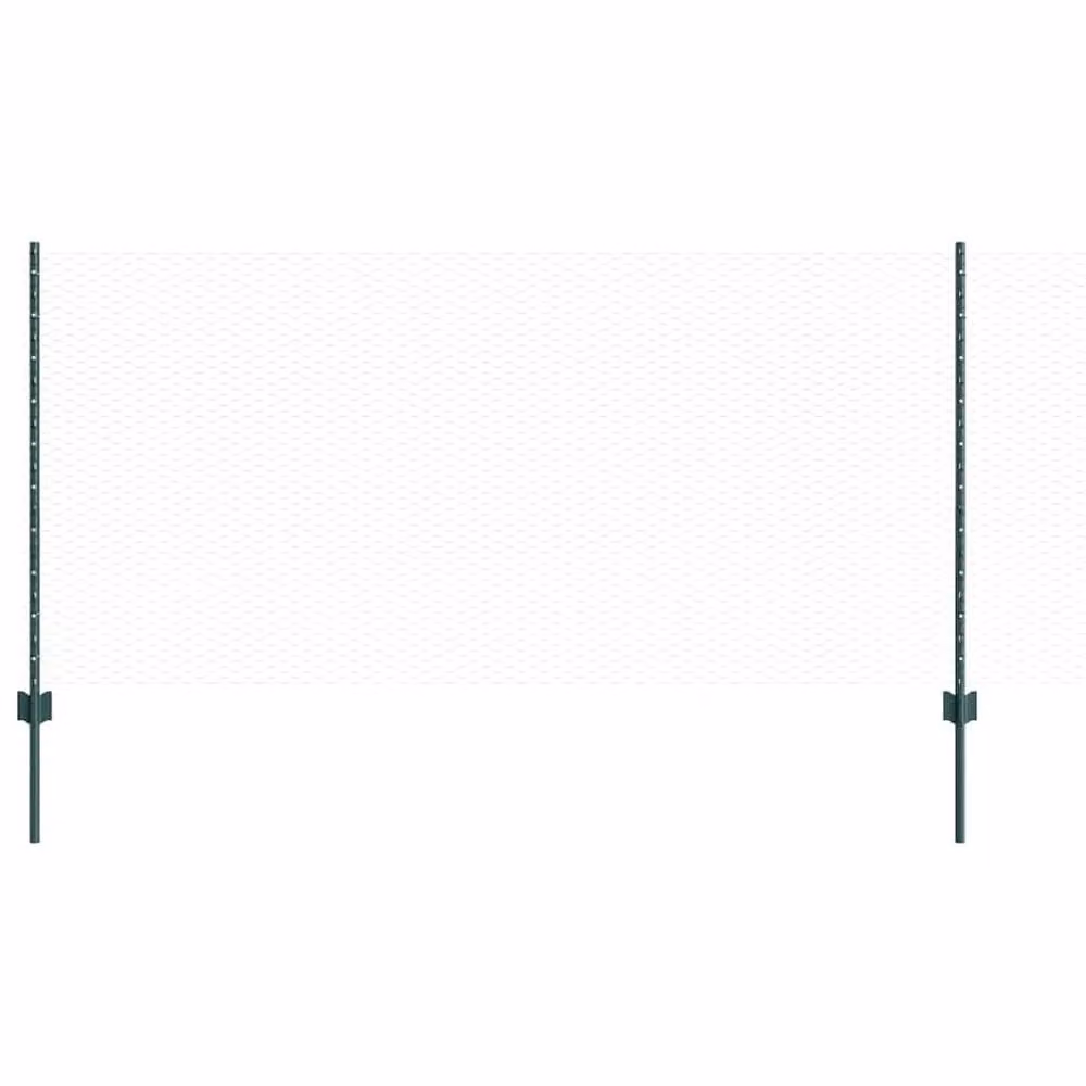Berkfield Home Green Steel U-Channel Mesh Fence Posts, 11 Pieces, Height: 100 cm – 2
