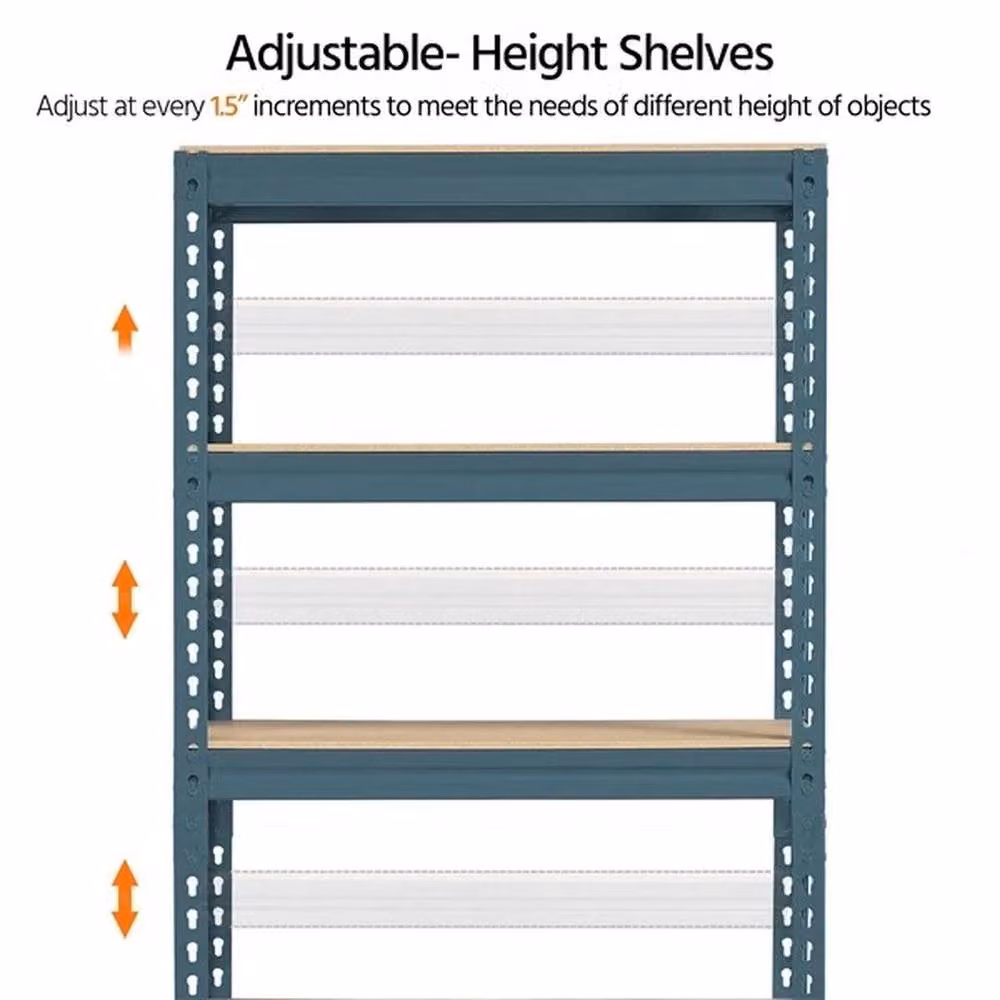 Kelvenix 5 Tier Heavy Duty Garage Storage Shelving Unit in Blue, W/D/H: 30 x 30 x 150 cm – 3