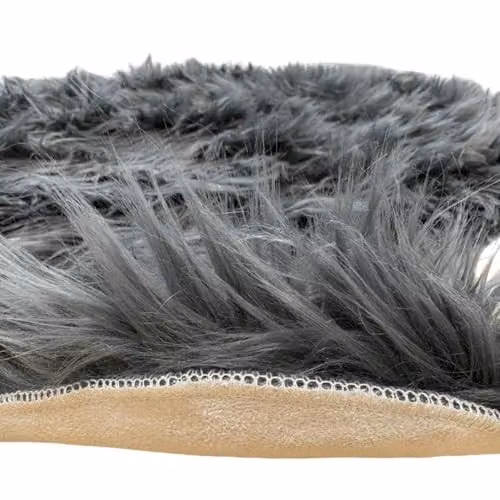 Kampala Hill Faux Rabbit Fur Area Rug in Grey, W/D/H: 60 x 90 x 1 cm – 5