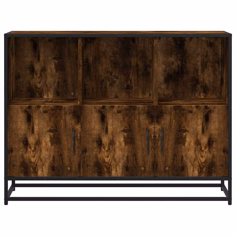 Berkfield Home Smoked Oak Sideboard in Brown, W/D/H: 100 x 35 x 76 cm – 3