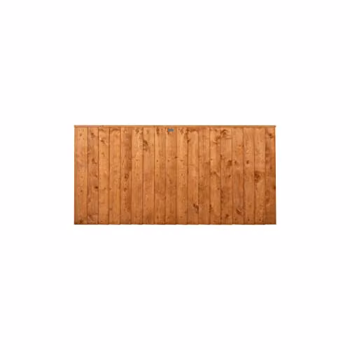 Forest Garden Heavy Duty Impregnated Brown Wood Closeboard Fence Panel Pack of 5, H: 182.88 cm, W: 91.44 cm, D: 47 cm – 2
